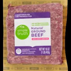 Simple Truth Natural Ground Beef 80% Lean/20% Fat