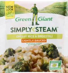 Green Giant Simply Steam Lightly Sauced Cheesy Rice & Broccoli 10 oz
