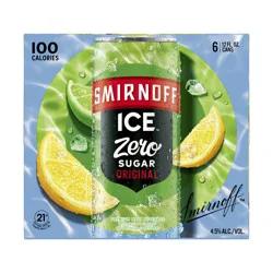 Smirnoff Zero Sugar Original 6PK 12oz Cans