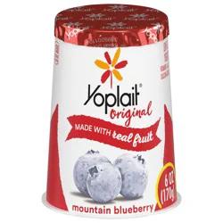 Yoplait Original Yogurt, Mountain Blueberry, Low Fat Yogurt, 6 oz