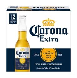 Corona Extra Mexican Lager Import Beer, 12 pk 12 fl oz Bottles, 4.6% ABV