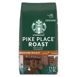 Starbucks Ground Coffee, Medium Roast Coffee, Pike Place Roast, 100% Arabica, 1 Bag (12 Oz)