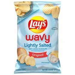Lay's Wavy Lightly Salted Potato Chips Original 7 1/2 Oz