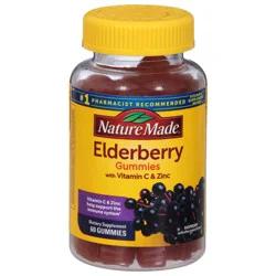 Nature Made Elderberry Gummies with Zinc and Vitamin C, Immune Support Help, 60 Count