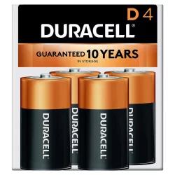 Duracell Coppertop D Batteries - 4pk Alkaline Battery