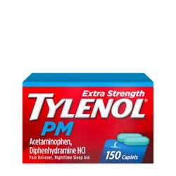 Tylenol PM Extra Strength Nighttime Pain Reliever & Sleep Aid Caplets Acetaminophen & Diphenhydramine HCl, Relief for Nighttime Aches & Pains, Non-Habit Forming