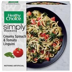 Healthy Choice Simply Steamers Frozen Creamy Spinach and Tomato Linguini - 9oz