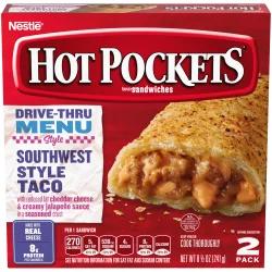 Hot Pockets Southwest Style Taco Seasoned Crust Frozen Snacks