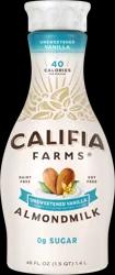 Califia Farms Unsweetened Vanilla Almond Milk