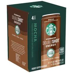 Starbucks RTD Starbucks Doubleshot Energy Mocha - 4pk/11 fl oz Cans