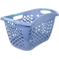 Hip-Grip Large Laundry Basket in Blue Gray from Home Logic