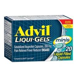 Advil Pain Reliever/Fever Reducer Liqui-Gel Minis - Ibuprofen (NSAID) - 20ct