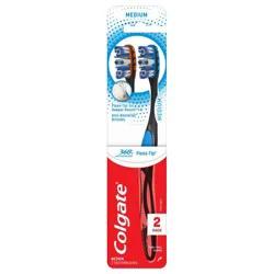 Colgate 360 Total Advanced Floss-Tip Bristles Toothbrush - Medium - 2ct