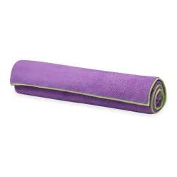 Gaiam Stay Put Yoga Towel in Purple