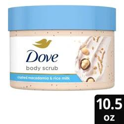 Dove Beauty Dove Crushed Macadamia & Rice Milk Exfoliating Body Scrub - 10.5 oz