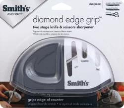 Smith's Diamond Edge Grip Max Knife Sharpener - Gray/White