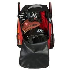 Rawlings Bat Bag Backpack - Black/Gray/Red
