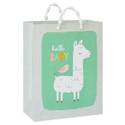 Medium 'Hello Baby' Llama and Bird Baby Shower Gift Bag - Spritz