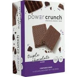 Power Crunch Wafer 13g Protein Energy Bar - Triple Chocolate - 5pk