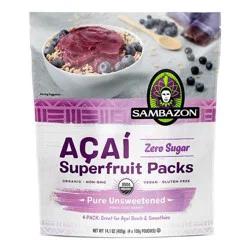 Sambazon Açaí Pure Unsweetened Superfruit Frozen Smoothie Packs - 14.1oz