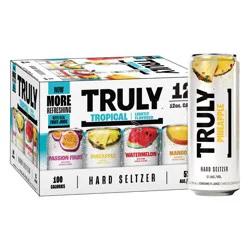Truly Spiked & Sparkling Truly Hard Seltzer Tropical Mix Pack - 12pk/12 fl oz Slim Cans