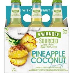 Smirnoff Sourced Pineapple Coconut - 6pk/11.2 fl oz Bottles
