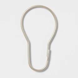 Basic Shower Curtain Hook with Clasp Brushed Nickel - Room Essentials
