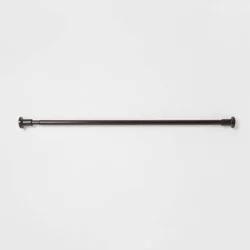 72" Tension or Permanent Mount Cast Style Finial Shower Curtain Rod Bronze - Made By Design