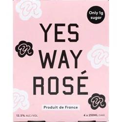 Yes Way Rosé Wine - 4pk/250ml Cans