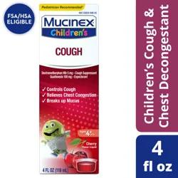 Mucinex Children's Cough Medicine - Cherry Liquid - 4 fl oz