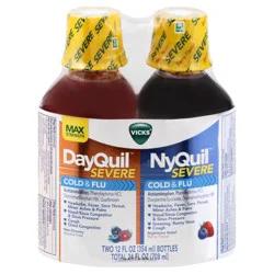 Vicks DayQuil/NyQuil Max Strength Severe Berry Flavor Cold & Flu 2 ea