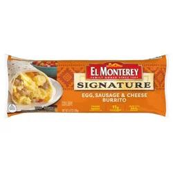 El Monterey Signature Egg, Sausage & Cheese Burrito