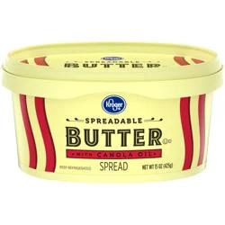 Kroger Spreadable Butter With Canola Oil
