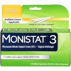 Monistat Simple Cure Vaginal Antifungal 3-Day Treatment Cream Applicator