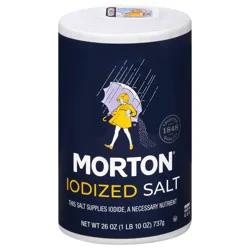 Morton Salt, Iodized, 26 OZ Round Can
