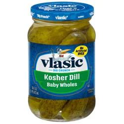 Vlasic Kosher Dill Baby Whole Pickles, Keto Friendly, 16 FL OZ Jar