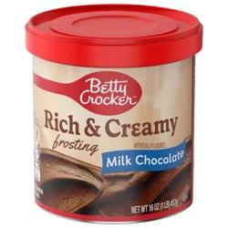 Betty Crocker Rich & Creamy Milk Chocolate Frosting, Gluten Free Frosting, 16 oz