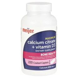 Meijer Calcium Citrate With Vitamin D Caplet