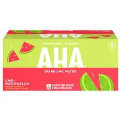 AHA Lime Watermelon Cans, 12 fl oz, 8 Pack