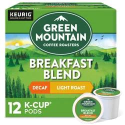 Keurig Green Mountain Coffee Breakfast Blend Decaf K-Cup Pods