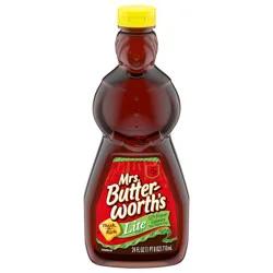 Mrs. Butterworth's Lite Thick and Rich Pancake Syrup, 24 Fl Oz Bottle