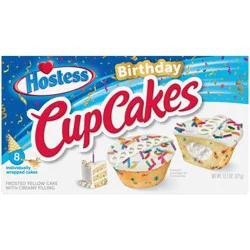 HOSTESS Birthday Cupcakes, Frosted Cupcakes, Individually Wrapped, Creamy Center