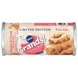 Grands! Cinnamon Rolls With Peaches & Cream Flavored Icing, 5 ct., 17.5 oz.