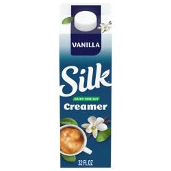 Silk Soy Creamer, Vanilla, Smooth, Lusciously Creamy Dairy Free and Gluten Free Creamer From the No. 1 Brand of Plant Based Creamers, 32 FL OZ Carton