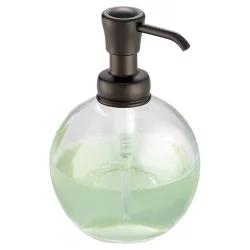 InterDesign York Clear Bronze Glass Soap Pump
