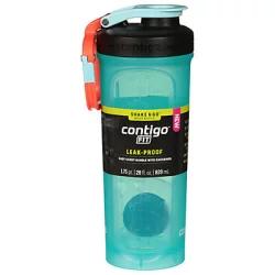 Contigo Shake & Go Fit Snap-Lid Teal Mixer Bottle with Carabiner