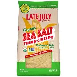 Late July Tortilla Chips Organic Sea Salt Thin & Crispy Restaurant Style