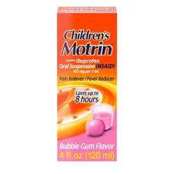 Motrin Children's Motrin Pain Reliever/Fever Reducer Liquid - Ibuprofen (NSAID) - Bubble Gum - 4 fl oz