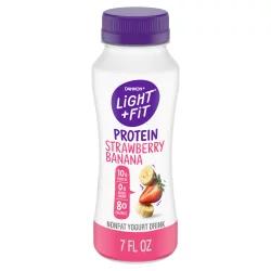 Light + Fit Nonfat Strawberry Banana Protein Smoothie Yogurt Drink