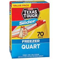 H-E-B Texas Tough Slider Quart Freezer Bags Value Pack